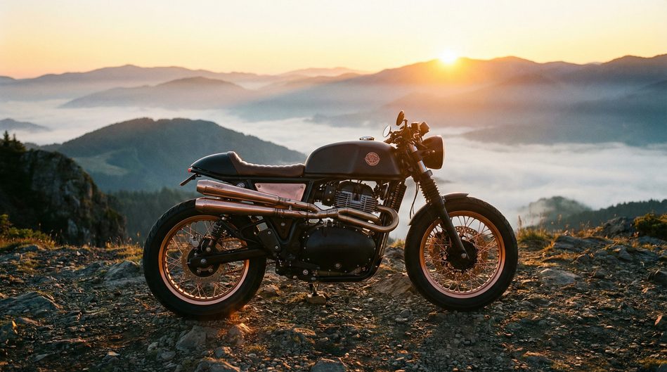 搜同网复古摩托山巅骑行视频